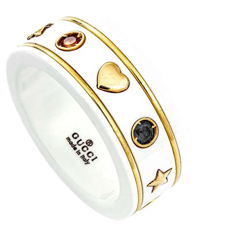 icon ring with gemstones gucci|gucci icon band ring.